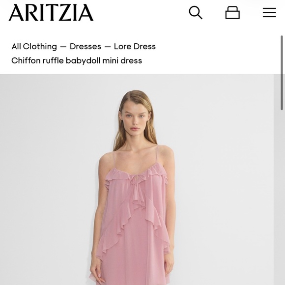 Aritzia Dresses & Skirts - Aritzia mini lore dress pink